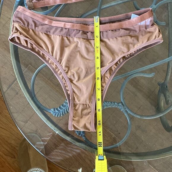 Silky Bronze Bra and panty Set size large. See measurements in photos nwot - Picture 11 of 13